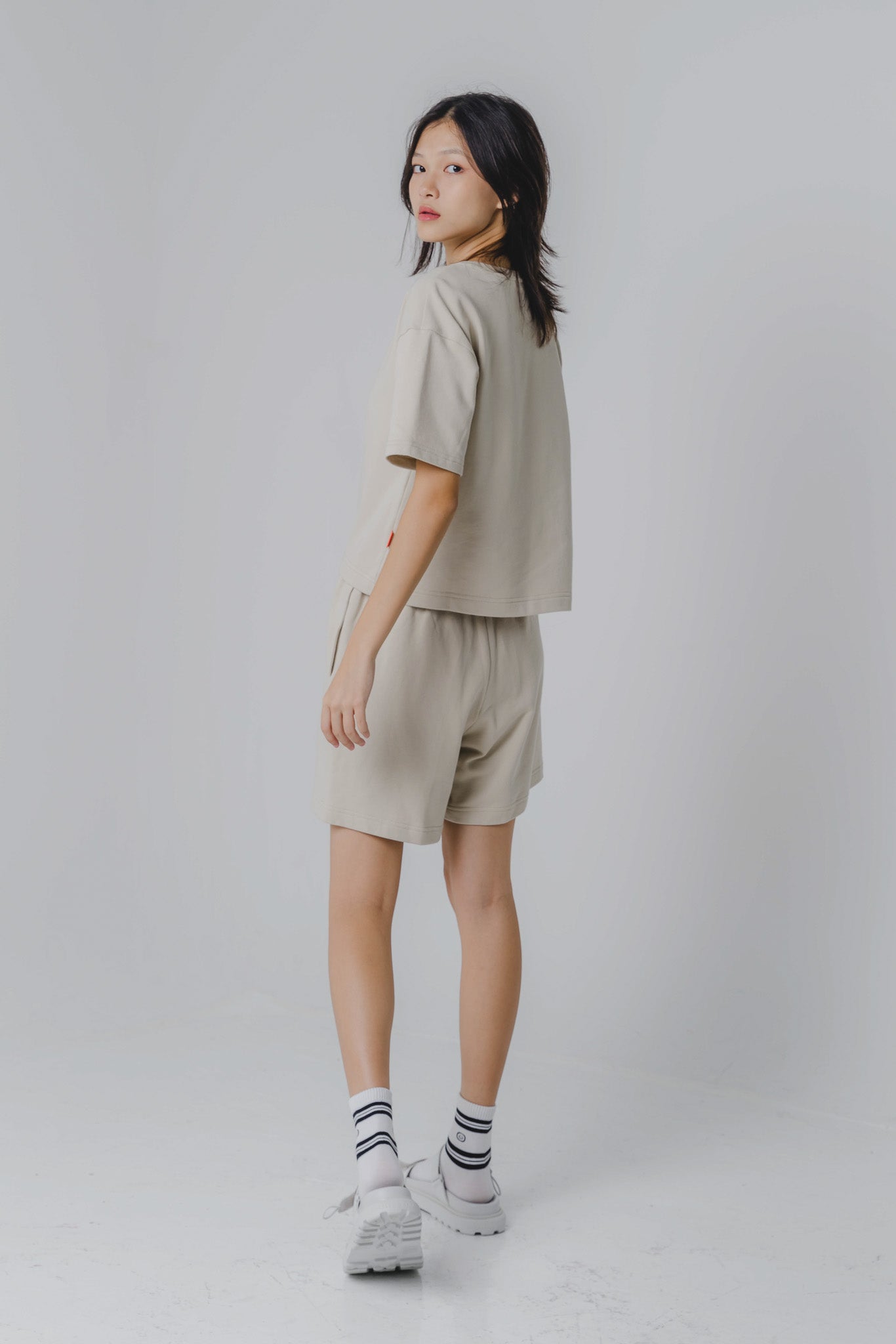 Staple Sweat Shorts in Beige