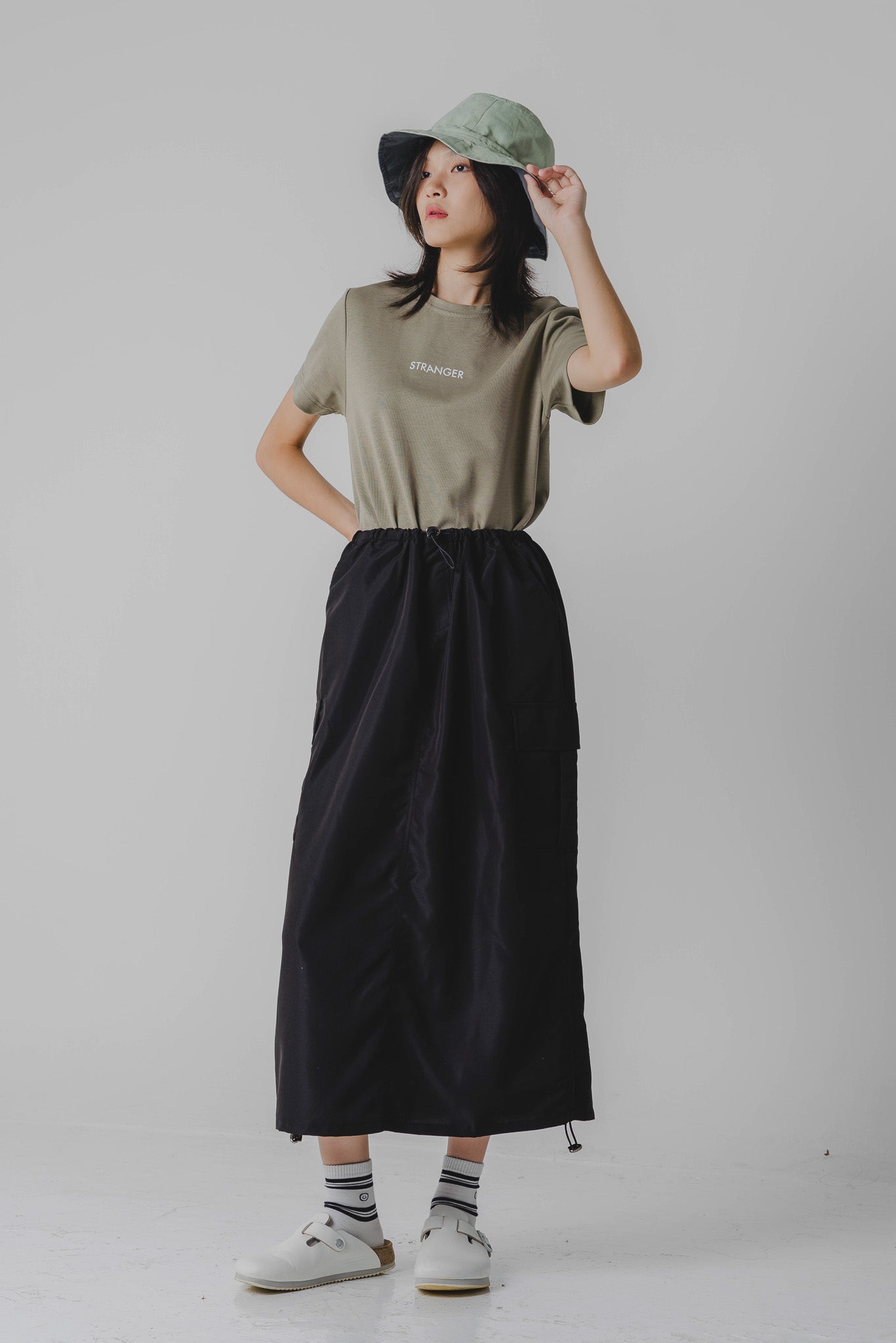 Flynn Utility Maxi Skirt in Black