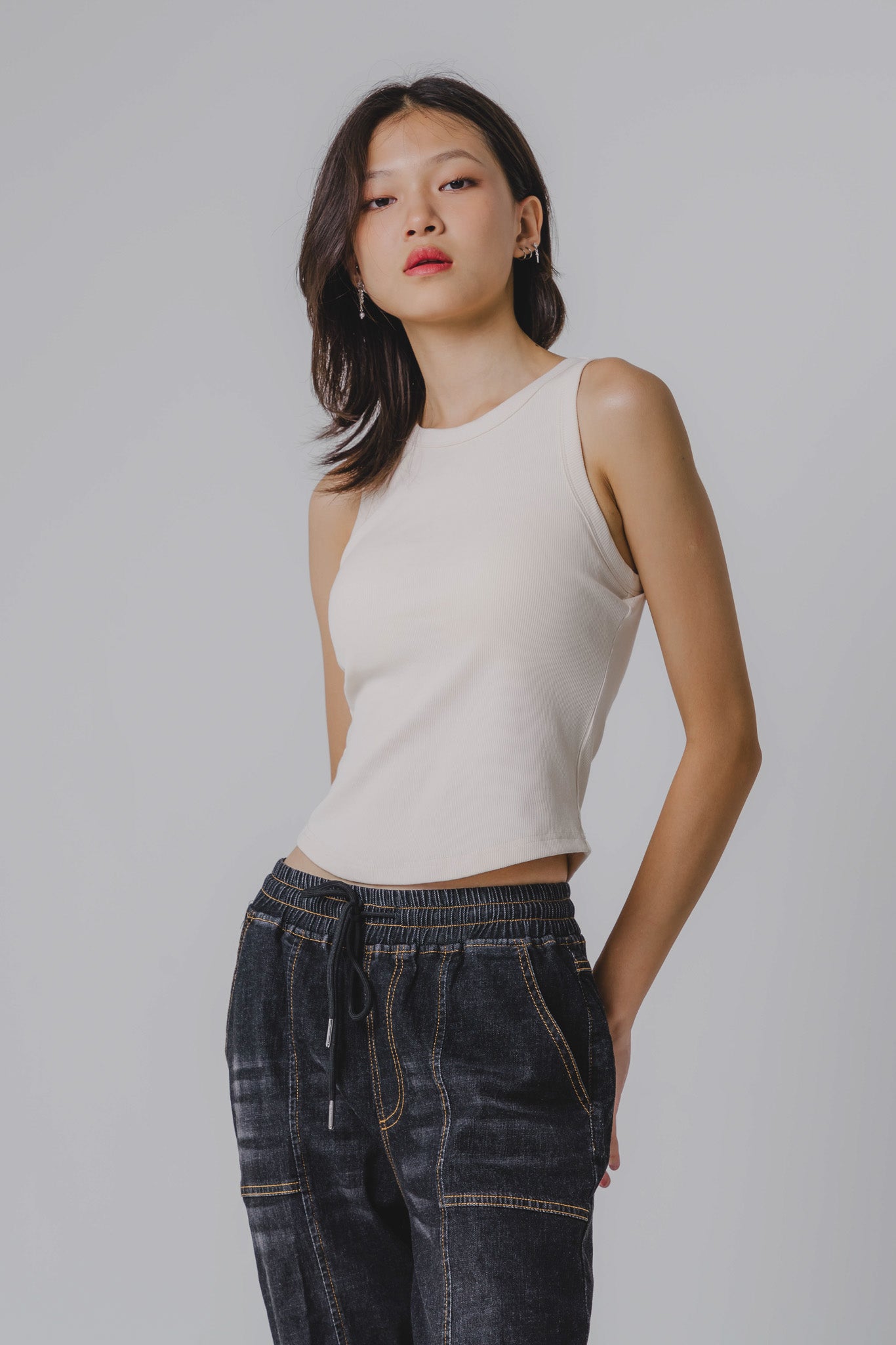 Staple Padded Tank in Cream