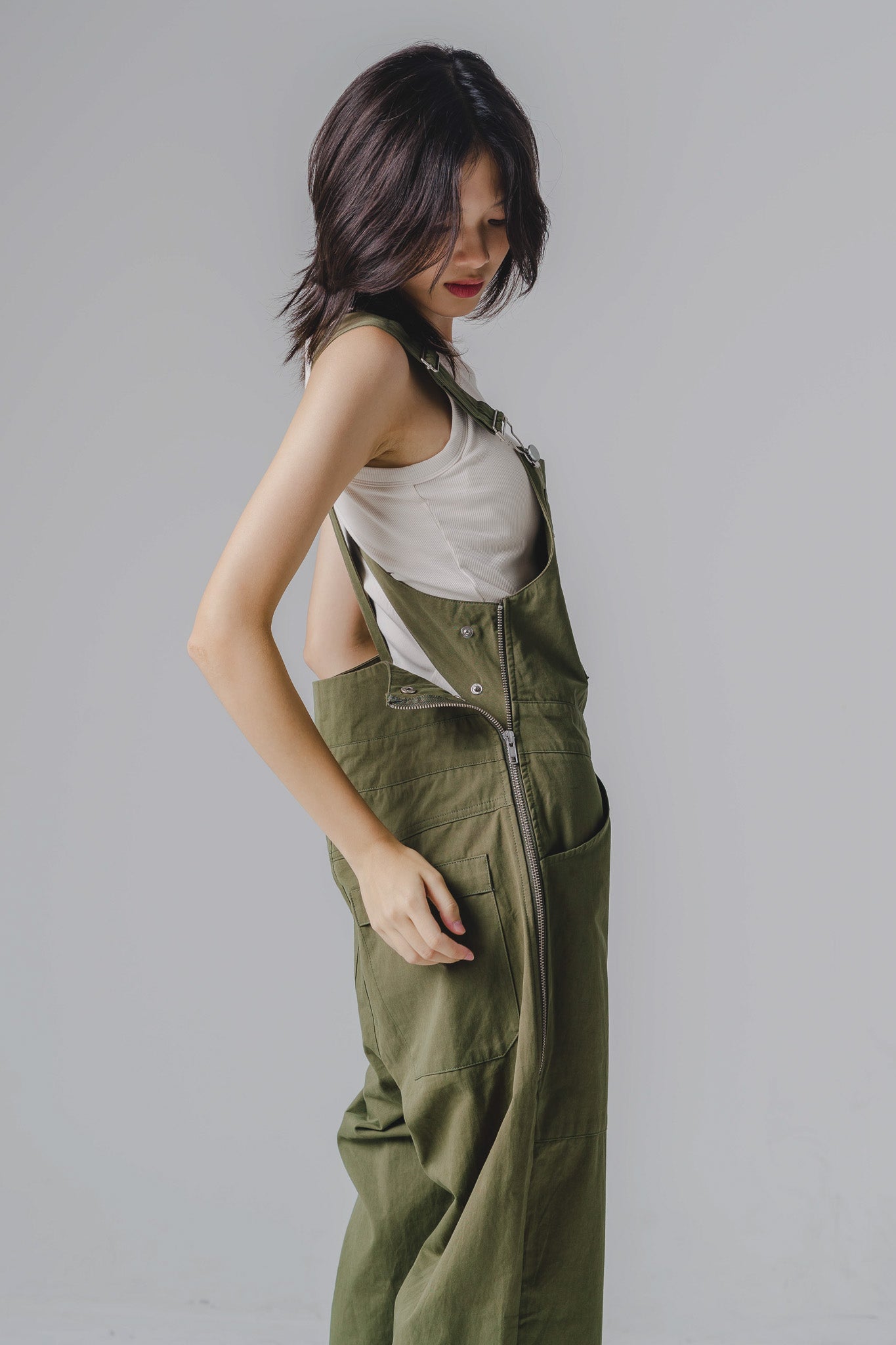 STRANGER Bib Overall in Sage