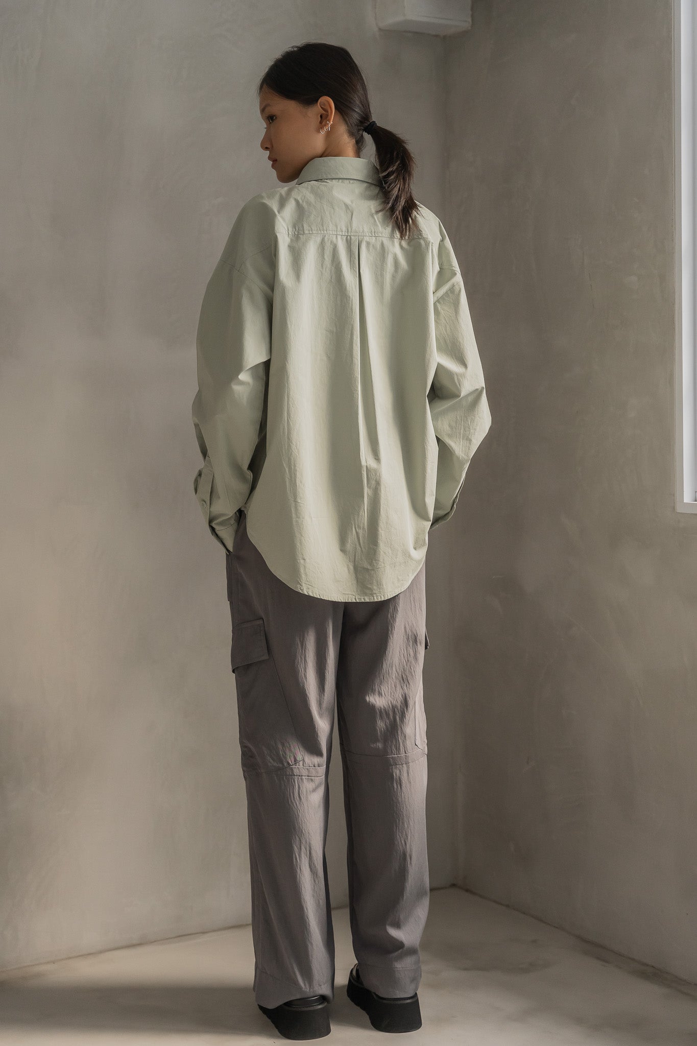 Super Oversized Shirt in Sage