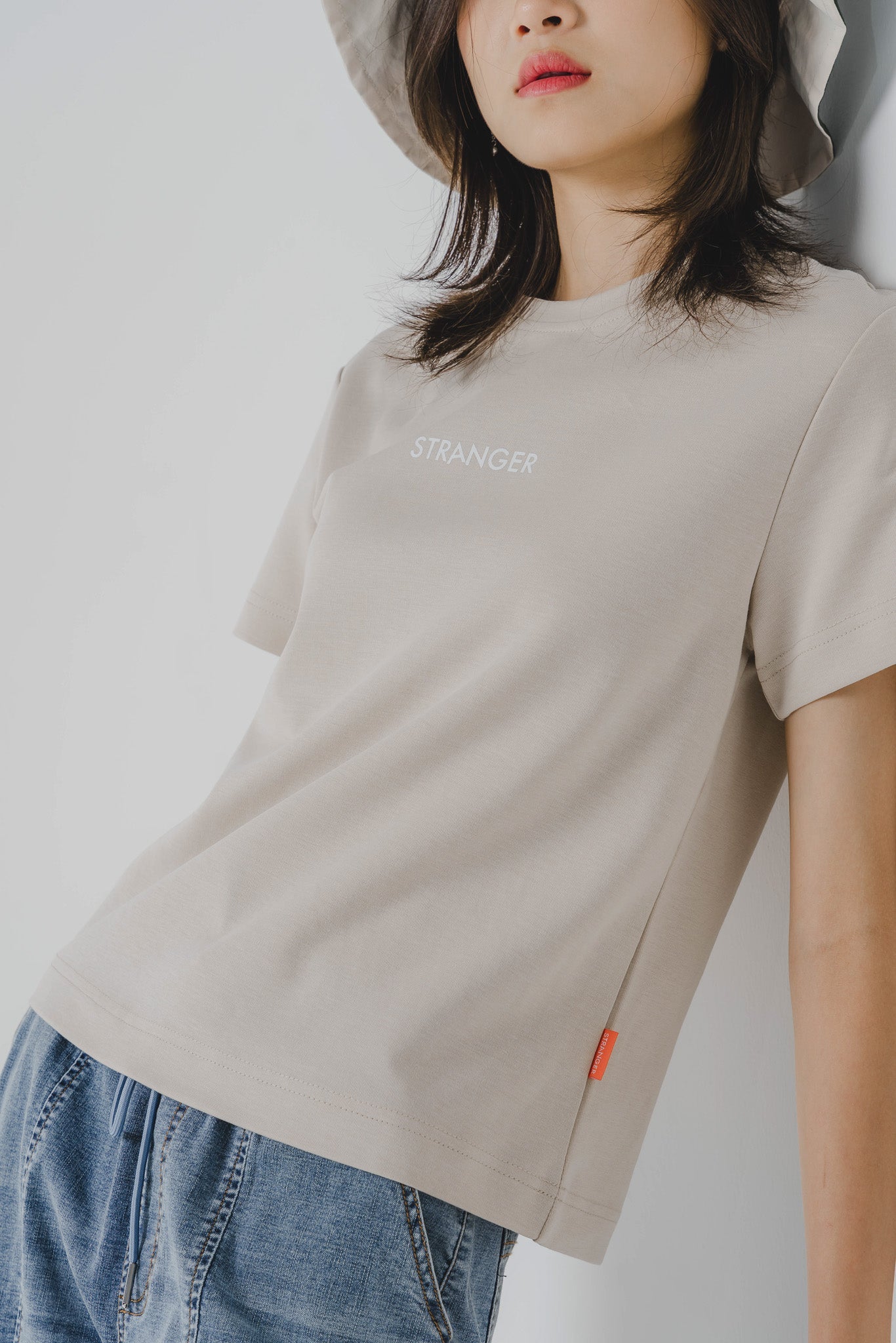 Stranger Basic Tee in Beige